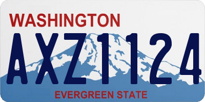 WA license plate AXZ1124