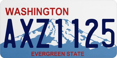 WA license plate AXZ1125