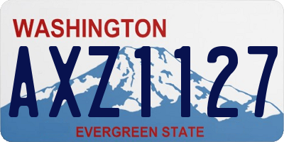 WA license plate AXZ1127