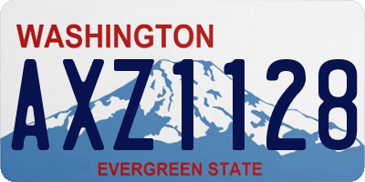 WA license plate AXZ1128