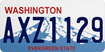 WA license plate AXZ1129