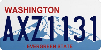 WA license plate AXZ1131