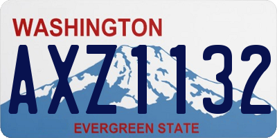 WA license plate AXZ1132