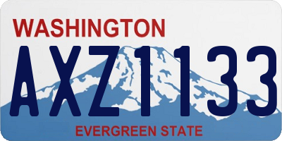 WA license plate AXZ1133
