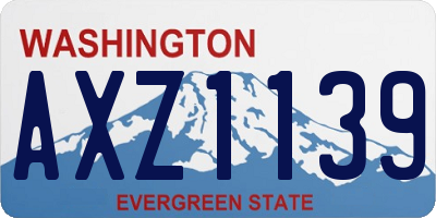 WA license plate AXZ1139