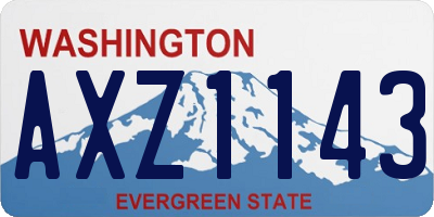 WA license plate AXZ1143