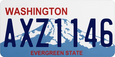 WA license plate AXZ1146