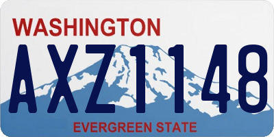 WA license plate AXZ1148