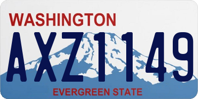WA license plate AXZ1149