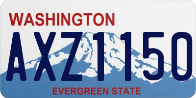 WA license plate AXZ1150