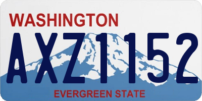 WA license plate AXZ1152