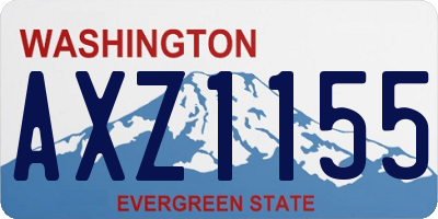 WA license plate AXZ1155