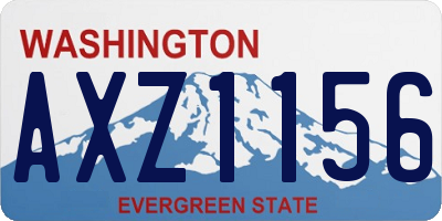 WA license plate AXZ1156