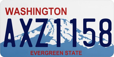 WA license plate AXZ1158