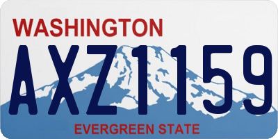 WA license plate AXZ1159