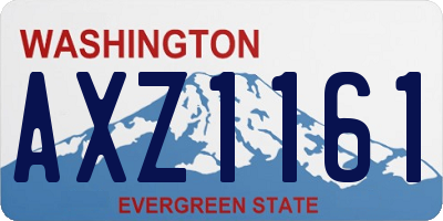 WA license plate AXZ1161