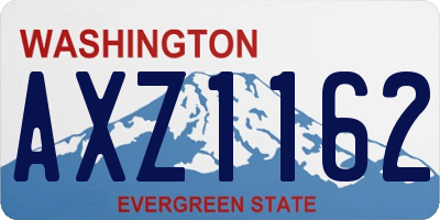 WA license plate AXZ1162