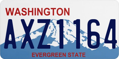 WA license plate AXZ1164