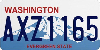 WA license plate AXZ1165