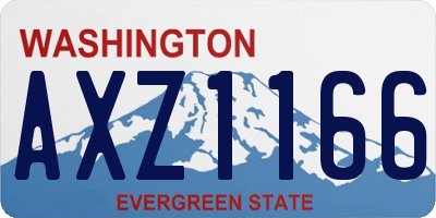 WA license plate AXZ1166