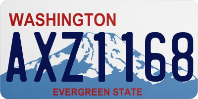 WA license plate AXZ1168