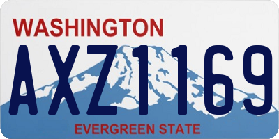 WA license plate AXZ1169