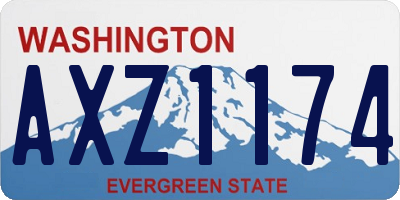 WA license plate AXZ1174
