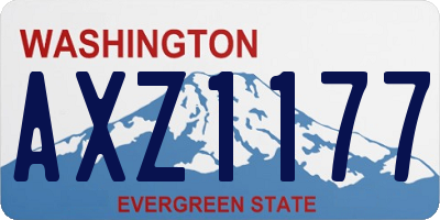 WA license plate AXZ1177