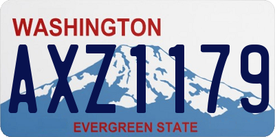 WA license plate AXZ1179