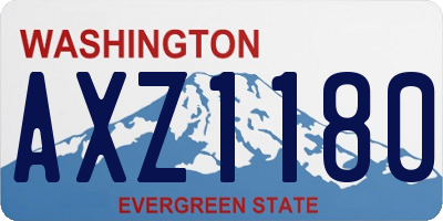 WA license plate AXZ1180