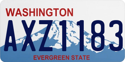 WA license plate AXZ1183