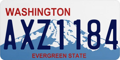 WA license plate AXZ1184