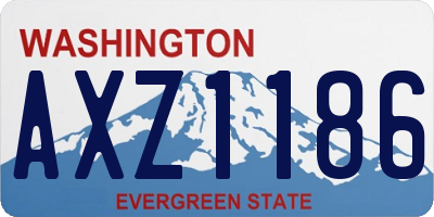 WA license plate AXZ1186