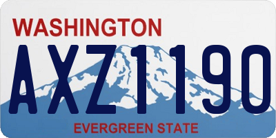 WA license plate AXZ1190