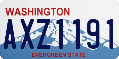 WA license plate AXZ1191