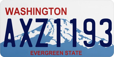 WA license plate AXZ1193
