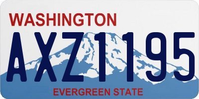 WA license plate AXZ1195