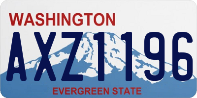 WA license plate AXZ1196