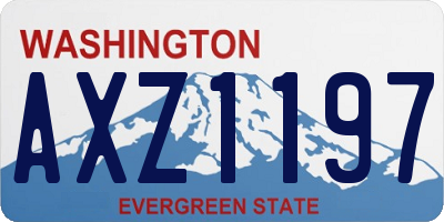 WA license plate AXZ1197