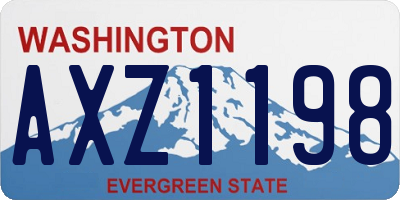 WA license plate AXZ1198