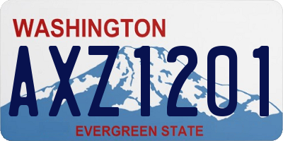 WA license plate AXZ1201