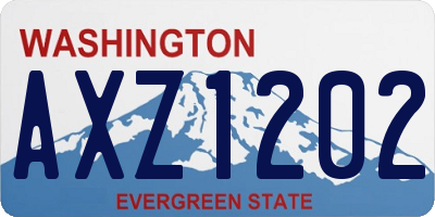 WA license plate AXZ1202