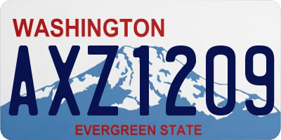 WA license plate AXZ1209