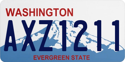 WA license plate AXZ1211