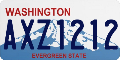 WA license plate AXZ1212