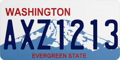 WA license plate AXZ1213