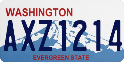 WA license plate AXZ1214