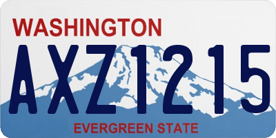 WA license plate AXZ1215