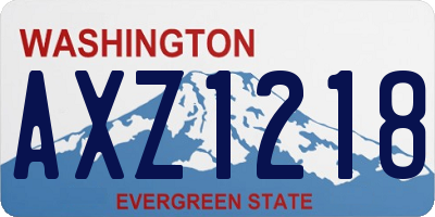 WA license plate AXZ1218
