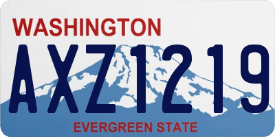 WA license plate AXZ1219